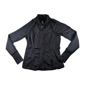 Kyodan MEDIUM Full Zip Mock-Neck Nylon Stretch Black Athletic Jacket #USJ3504